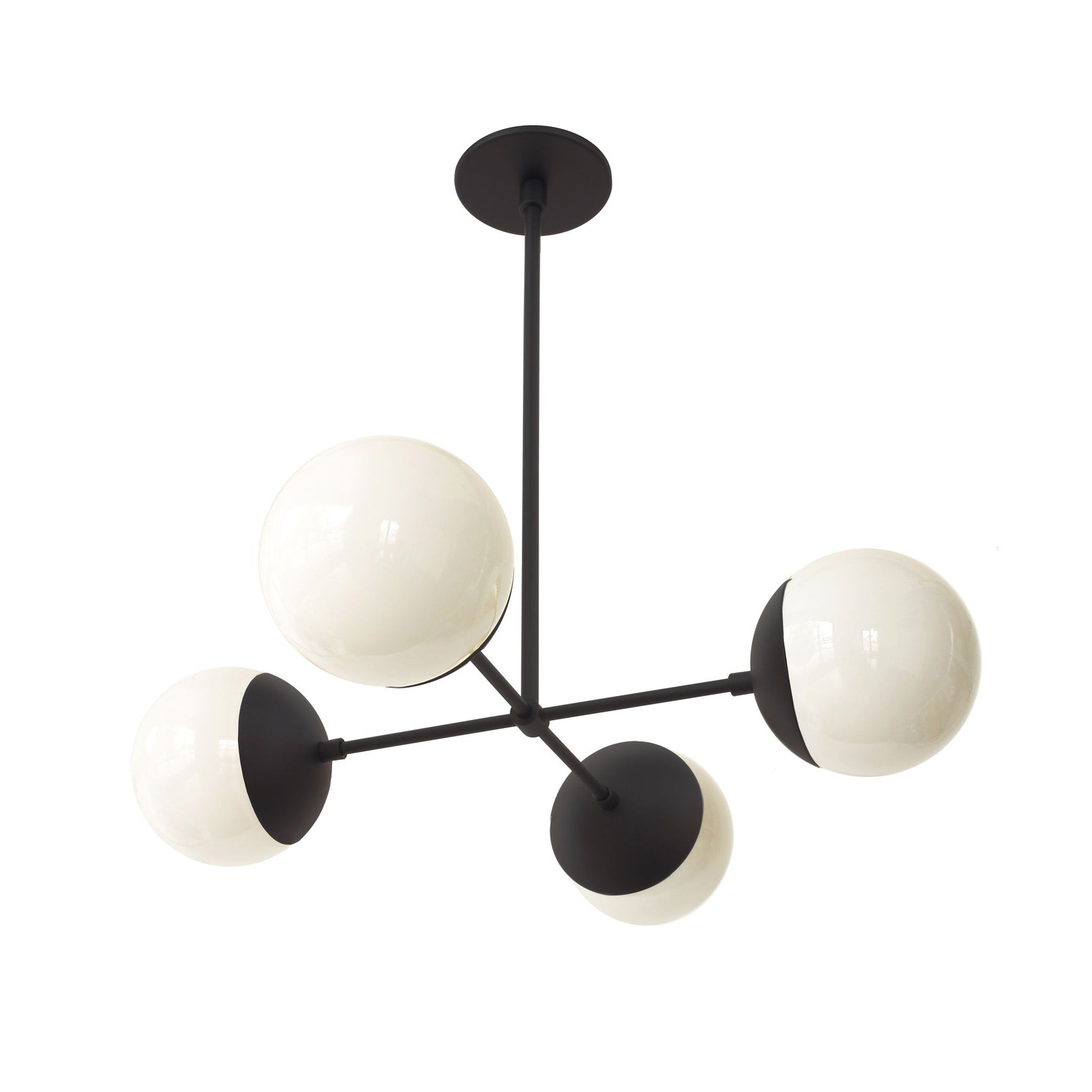 Alto Compass 6" Opal shown in Matte Black, 24" width