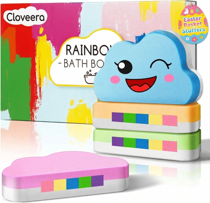 Cloveera™ Cloud Rainbow Bath Bomb Set