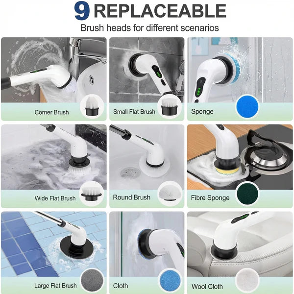 Cloveera™ Electric Spin Scrubber (9-in-1)