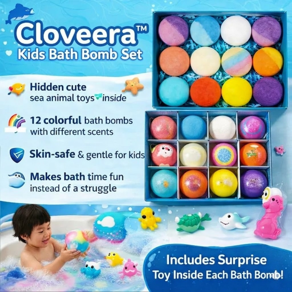 Cloveera™ Kids Bath Bomb Set